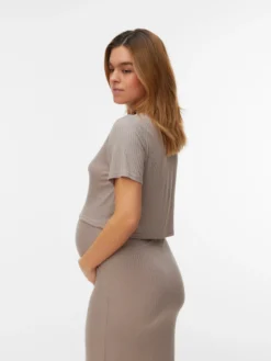 Normal geschnitten Rundhals Top
