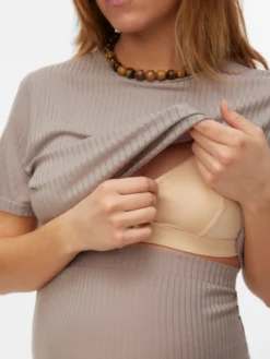 Normal geschnitten Rundhals Top