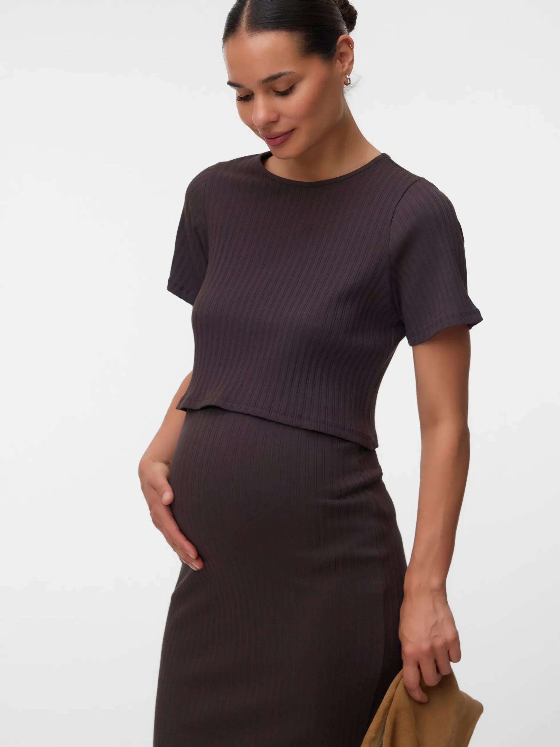 Normal geschnitten Rundhals Top