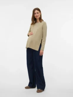 Normal geschnitten Rundhals Top