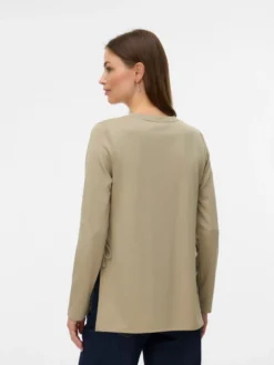 Normal geschnitten Rundhals Top
