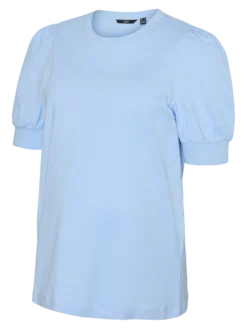 Normal geschnitten Rundhals Ballonärmel T-Shirt