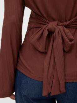 Normal geschnitten Rundhals Top