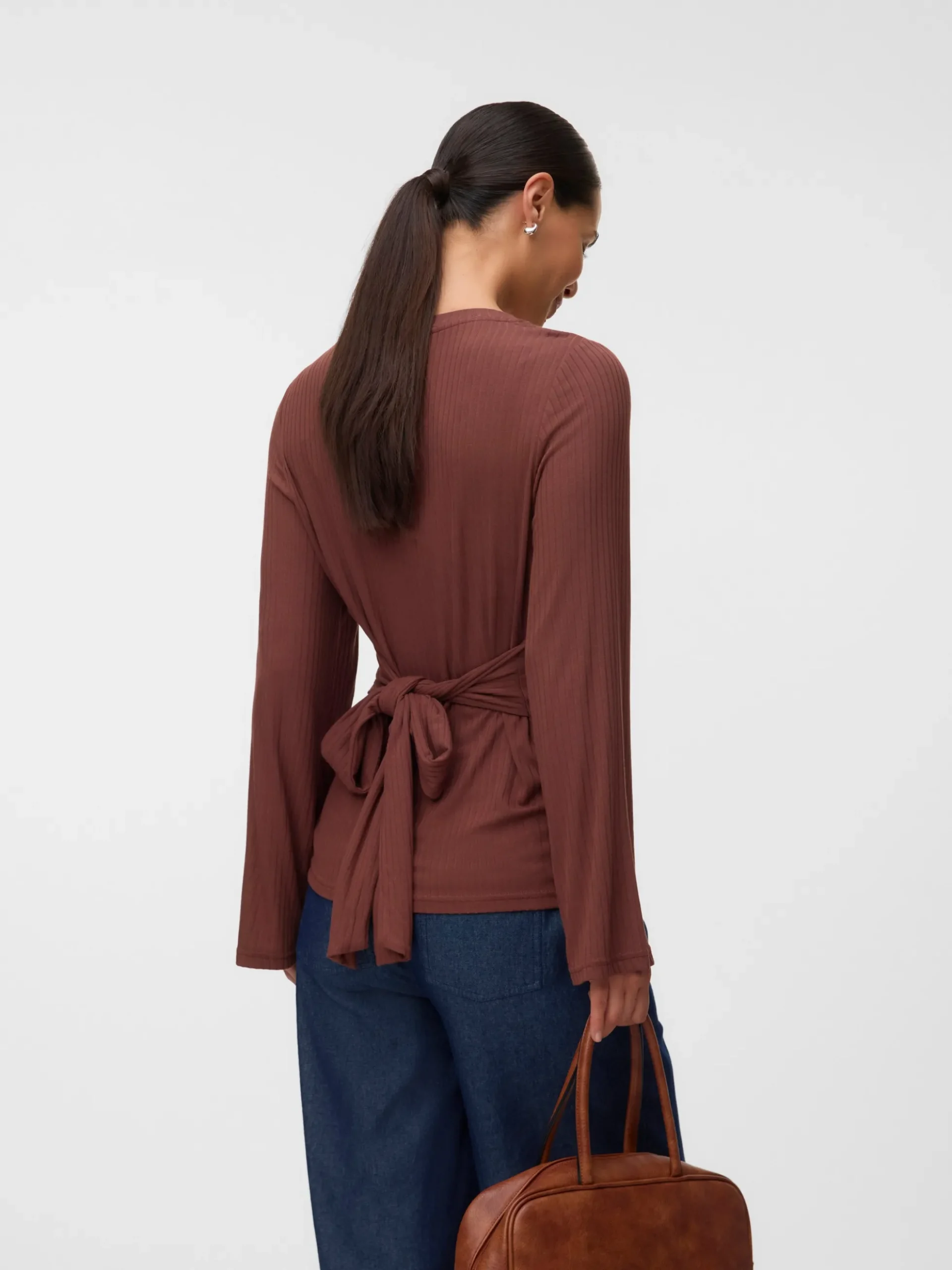Normal geschnitten Rundhals Top