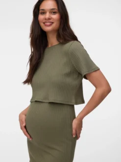 Normal geschnitten Rundhals Top