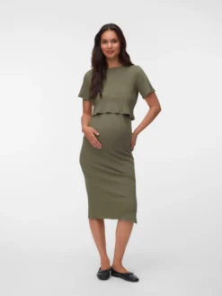 Normal geschnitten Rundhals Top