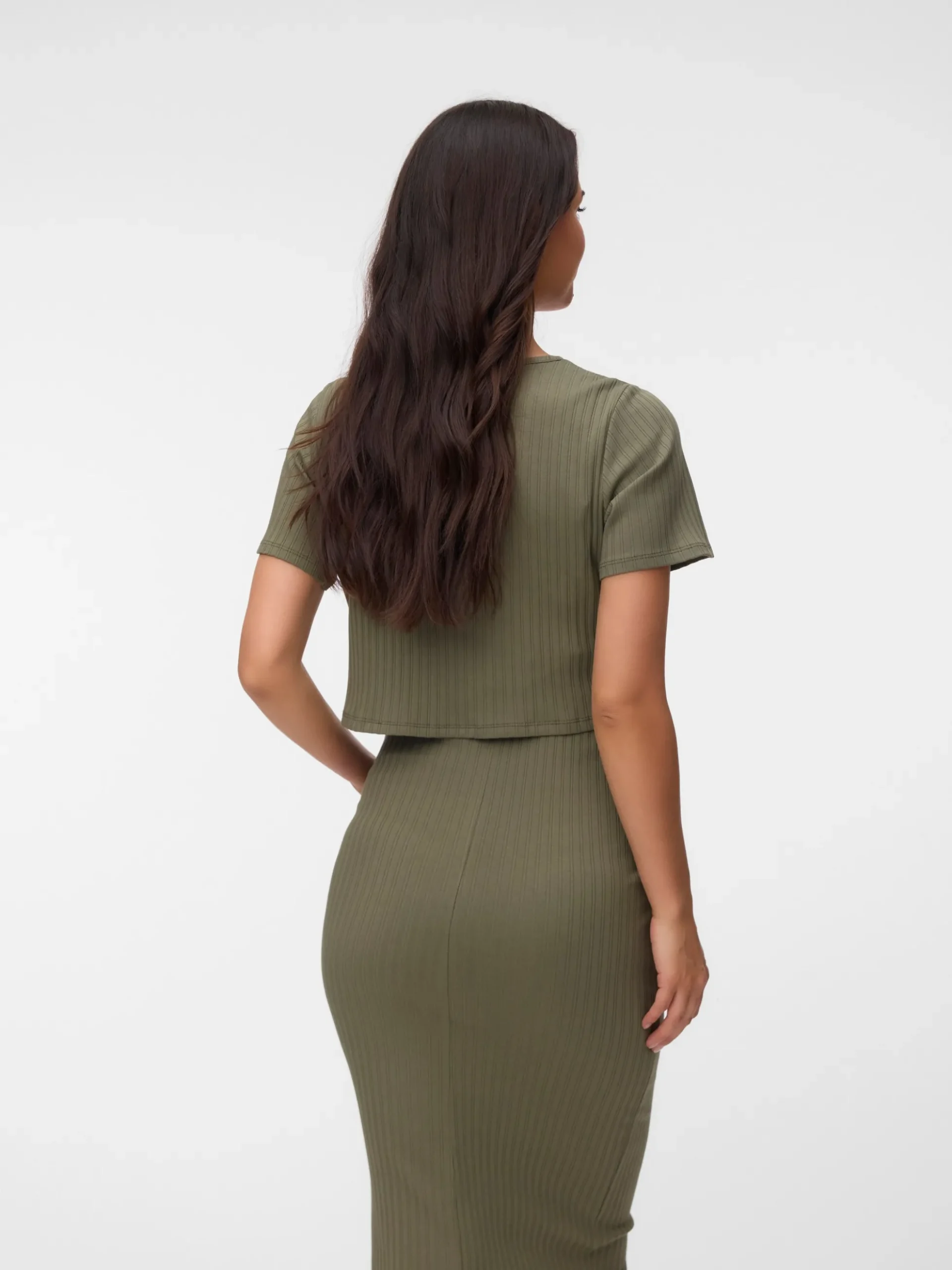 Normal geschnitten Rundhals Top