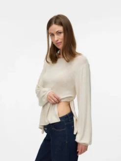 Normal geschnitten Rundhals Top