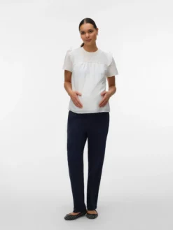 Normal geschnitten Rundhals Top