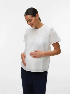 Normal geschnitten Rundhals Top