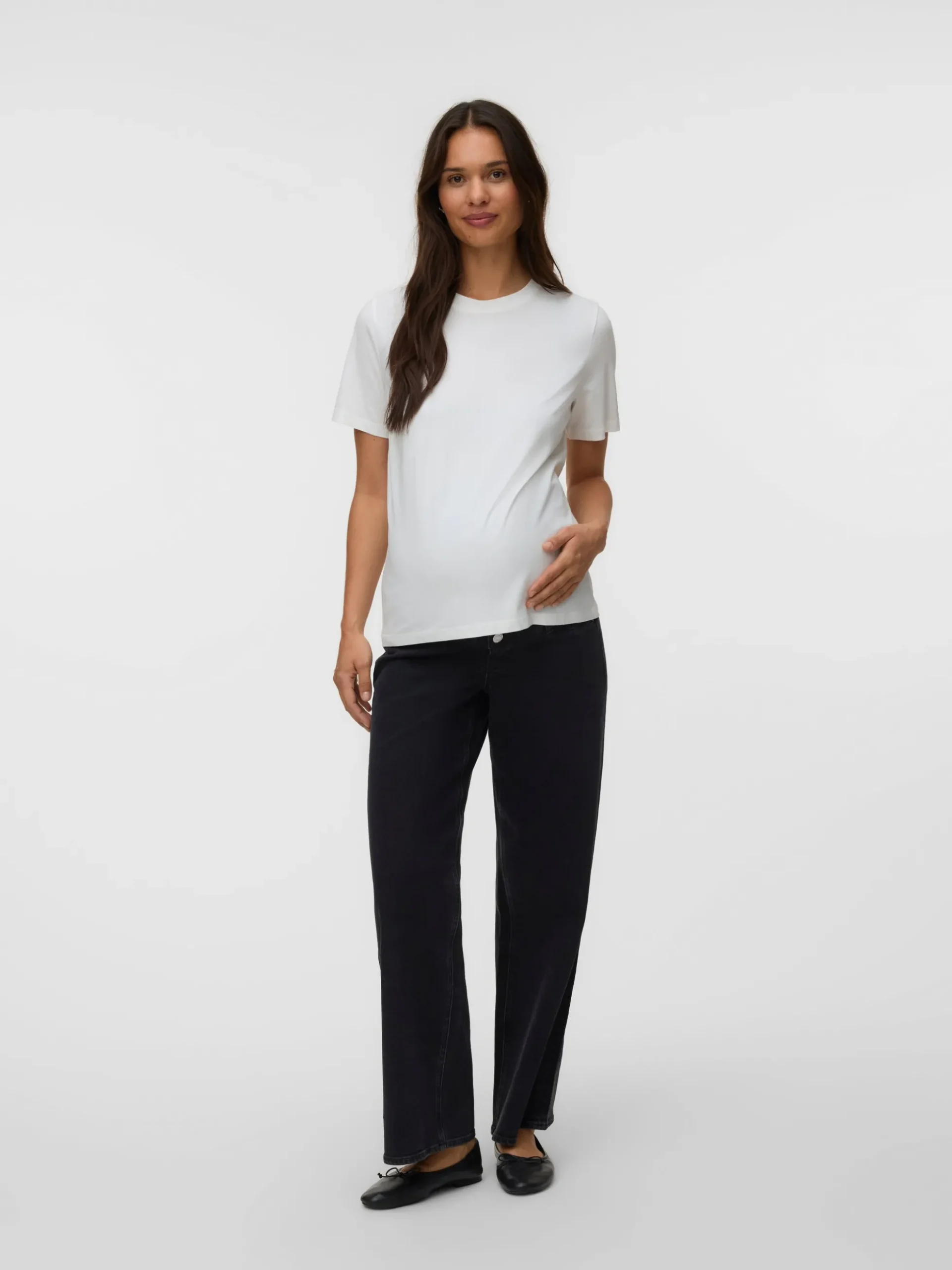 Normal geschnitten Rundhals T-Shirt