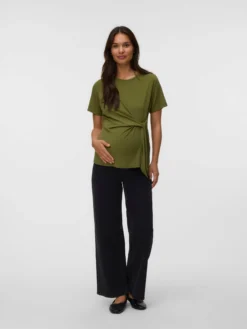 Normal geschnitten Rundhals Top