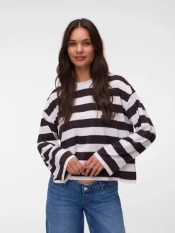 Normal geschnitten Rundhals Top