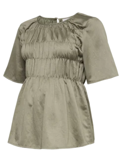 Normal geschnitten Rundhals Top