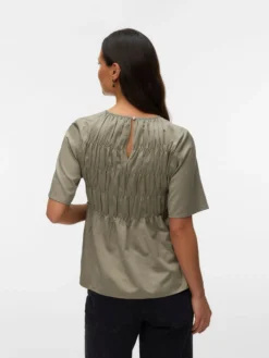 Normal geschnitten Rundhals Top