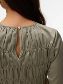 Normal geschnitten Rundhals Top