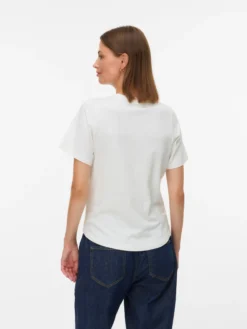 Normal geschnitten Rundhals Top
