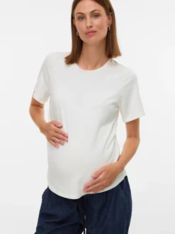 Normal geschnitten Rundhals Top