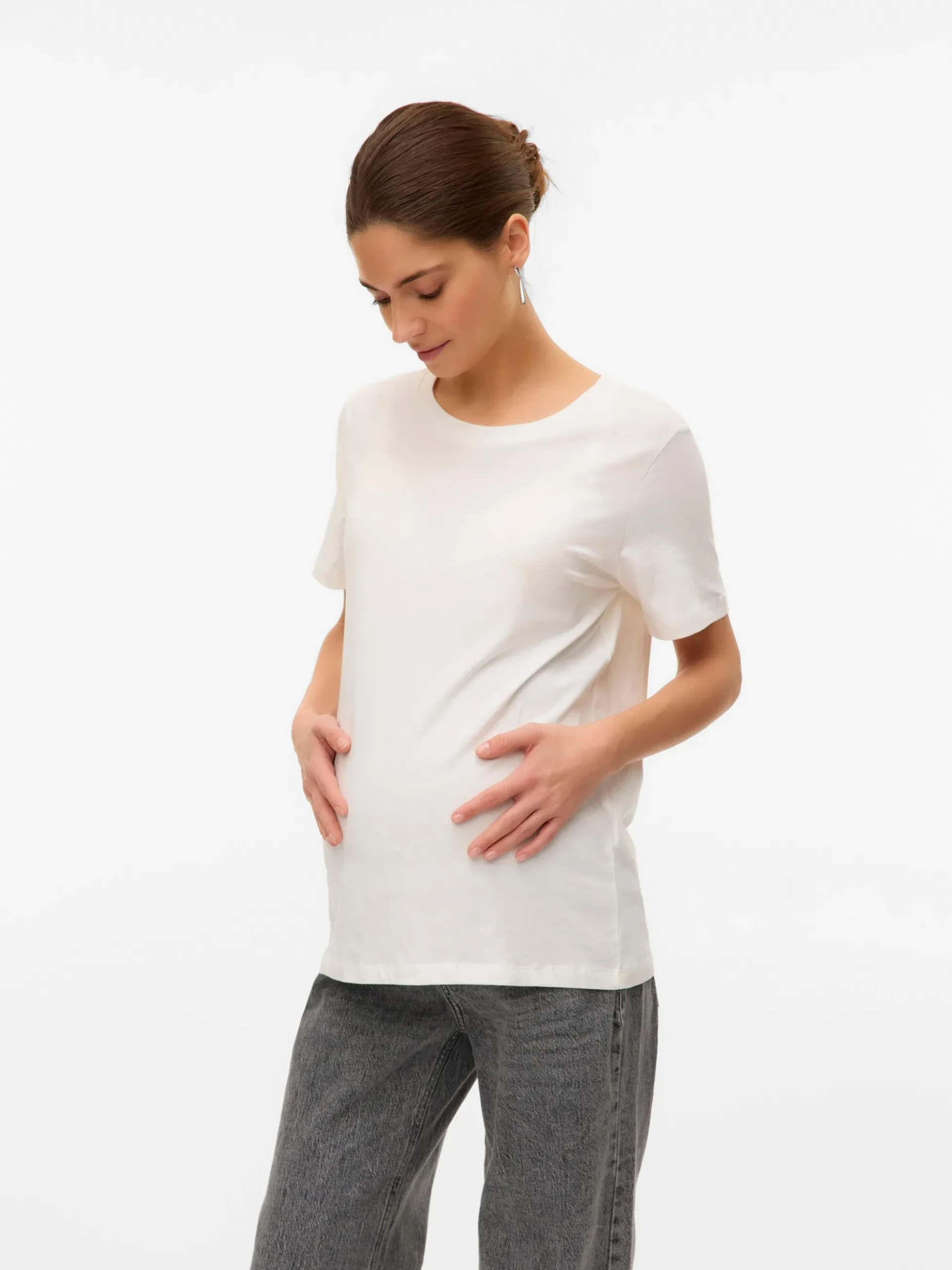 Normal geschnitten Rundhals T-Shirt