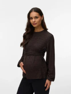Normal geschnitten Rundhals Top