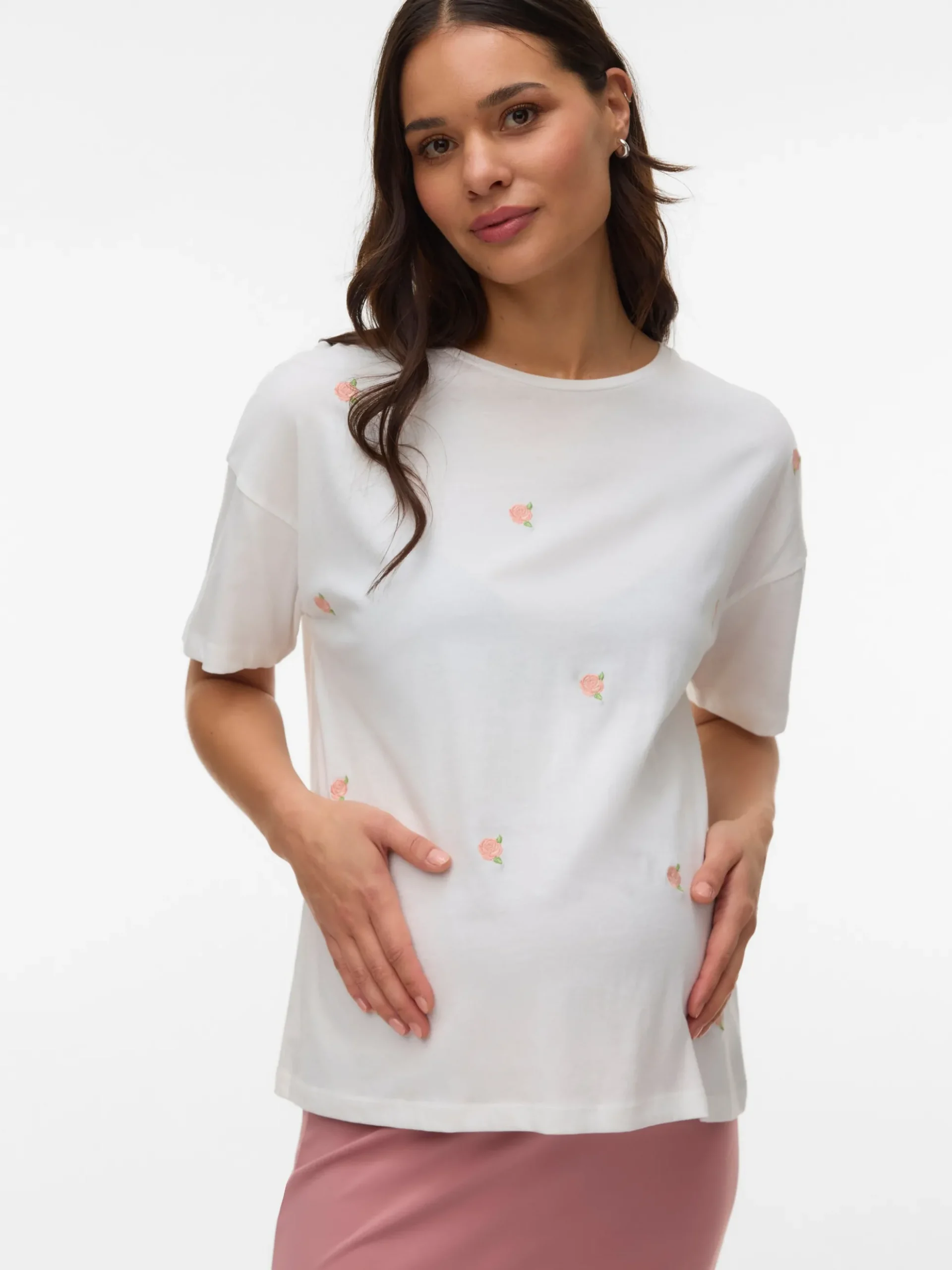 Normal geschnitten Rundhals T-Shirt