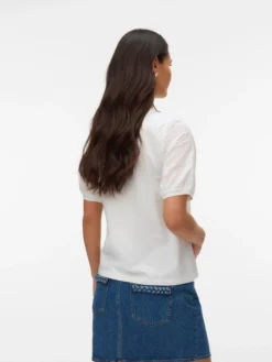 Normal geschnitten Rundhals Top
