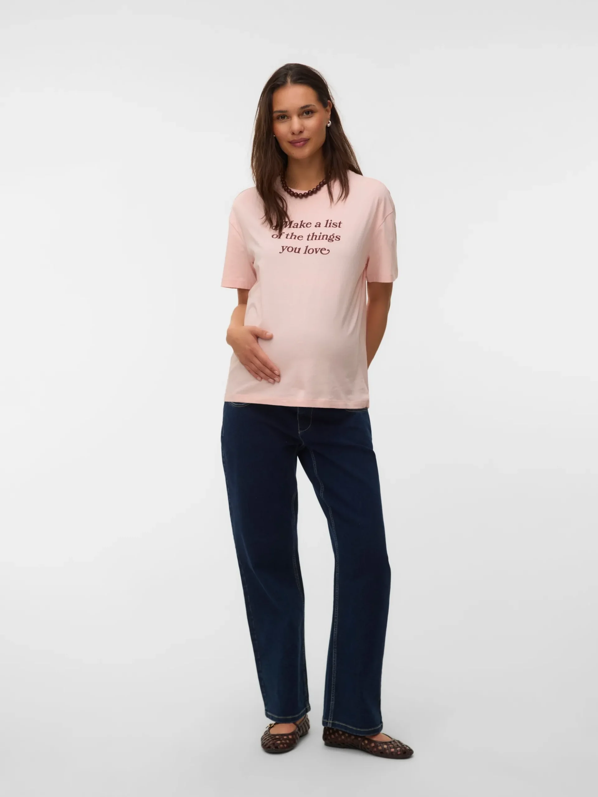 Normal geschnitten Rundhals T-Shirt
