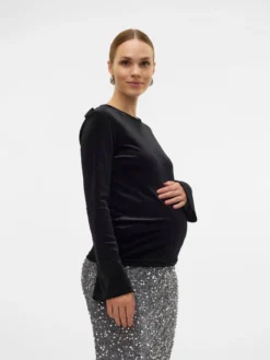 Normal geschnitten Rundhals Top