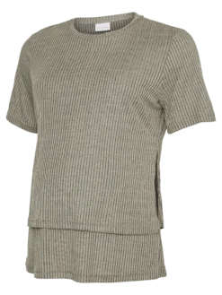 Normal geschnitten Rundhals Top