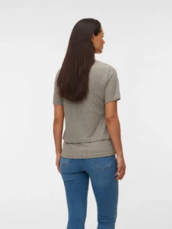 Normal geschnitten Rundhals Top