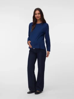 Normal geschnitten Rundhals Top