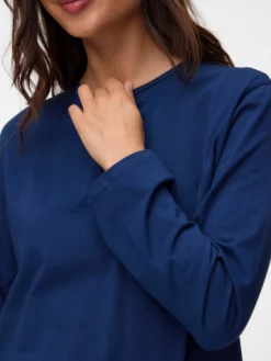 Normal geschnitten Rundhals Top