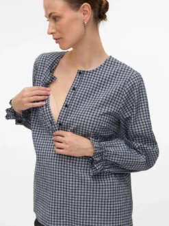 Normal geschnitten Rundhals Top