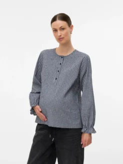 Normal geschnitten Rundhals Top