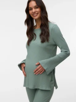 Normal geschnitten Rundhals Top