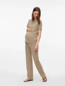 Normal geschnitten Rundhals Top