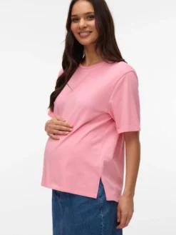 Normal geschnitten Rundhals Top