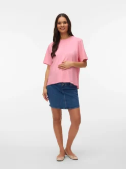 Normal geschnitten Rundhals Top