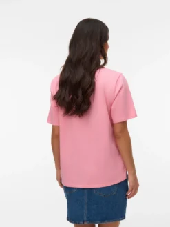 Normal geschnitten Rundhals Top