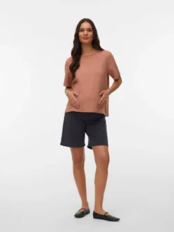 Normal geschnitten Rundhals Top