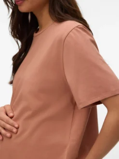 Normal geschnitten Rundhals Top