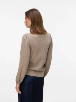 Normal geschnitten Rundhals Top