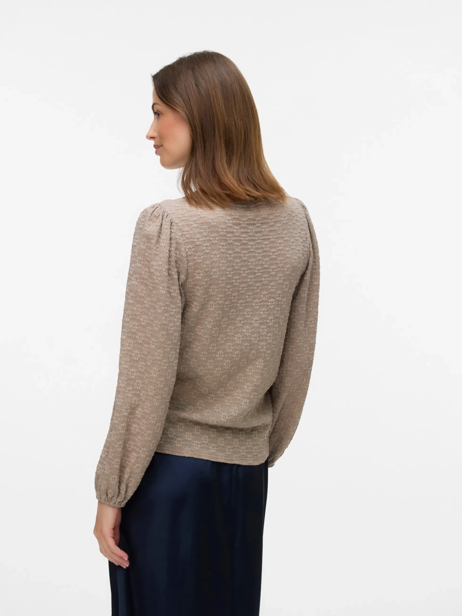 Normal geschnitten Rundhals Top