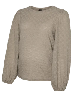 Normal geschnitten Rundhals Top