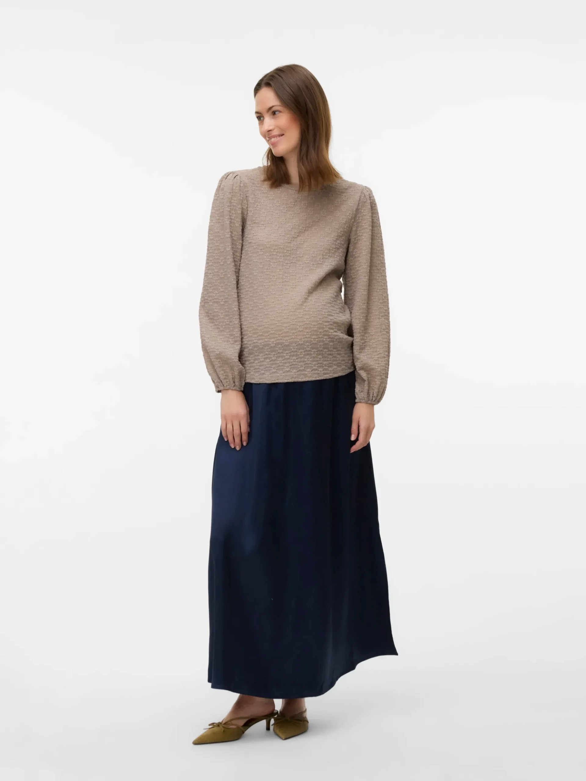 Normal geschnitten Rundhals Top