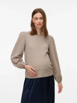Normal geschnitten Rundhals Top