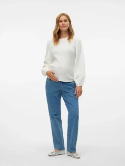 Normal geschnitten Rundhals Top