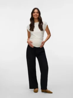 Normal geschnitten Rundhals Top
