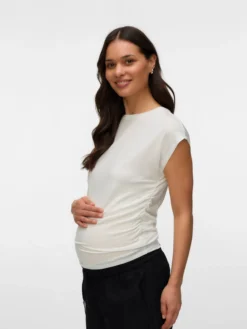 Normal geschnitten Rundhals Top