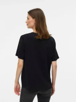 Normal geschnitten Rundhals Top